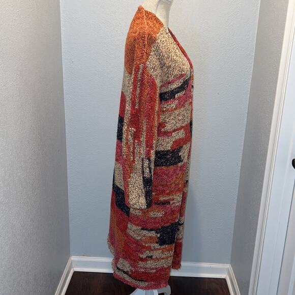 Free People On My Mind Long Line Open Front Cardigan- Size S - Picture 6 of 11